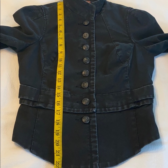 Free People distressed black jacket size 2 - Picture 9 of 14